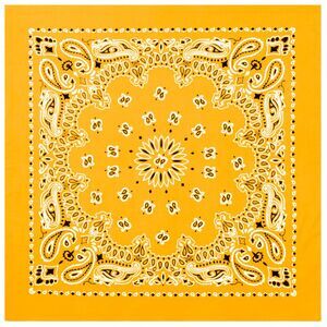 Bandana Face Mask Cover Head Wrap Scarf 100% Cotton Paisley Yellow